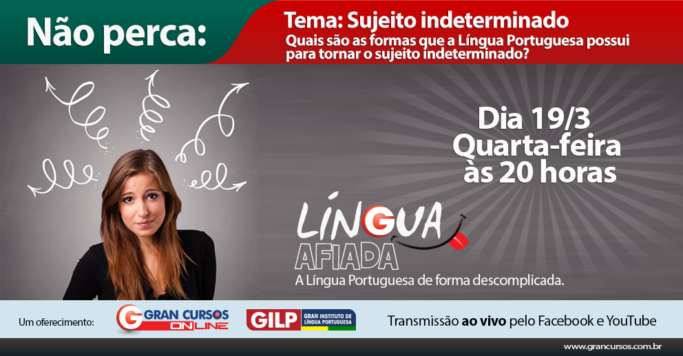 Língua Afiada - Sujeito indeterminado