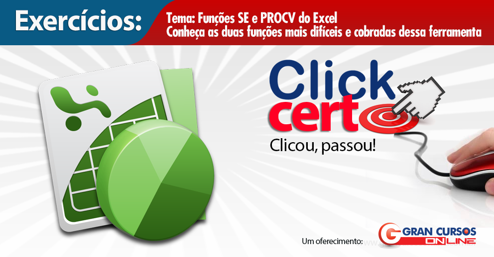 Funções SE e PROCV do Excel