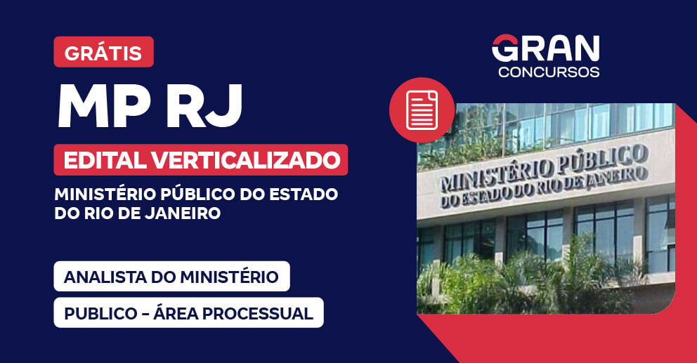 [Edital Verticalizado] MP RJ - Analista do Ministério Publico - Área Processual