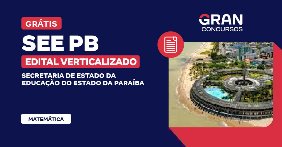 SEE PB - Secretaria de Estado da Educação do Estado da Paraíba - Matemática