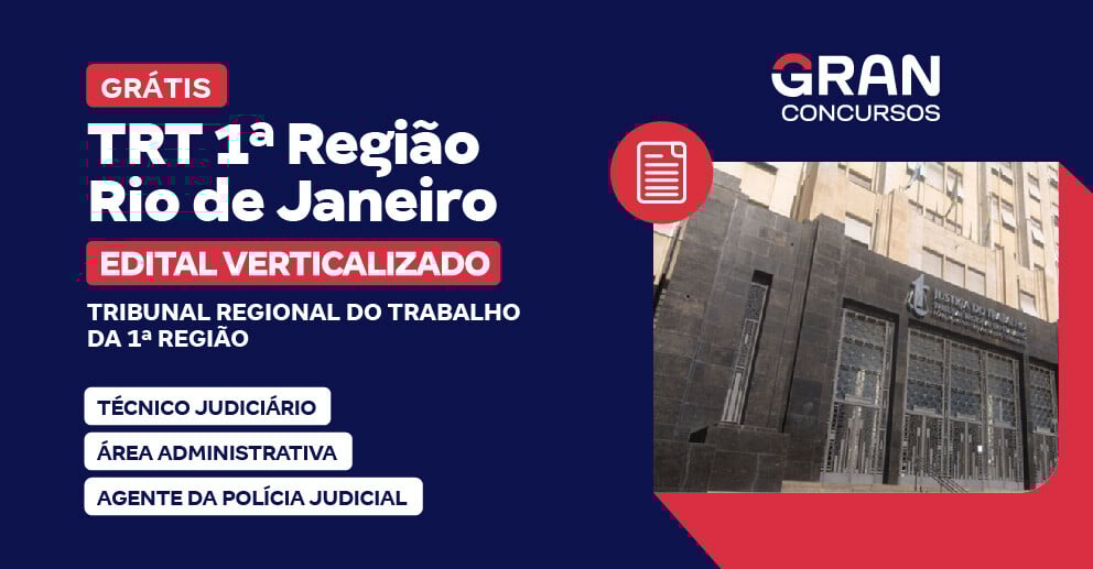[Edital Verticalizado] TRT 1ª Região (RJ)  - Técnico Judiciário - Área Administrativa - Agente da Polícia Judicial