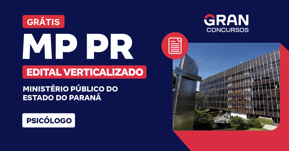 Edital Verticalizado - MP PR - Psicólogo