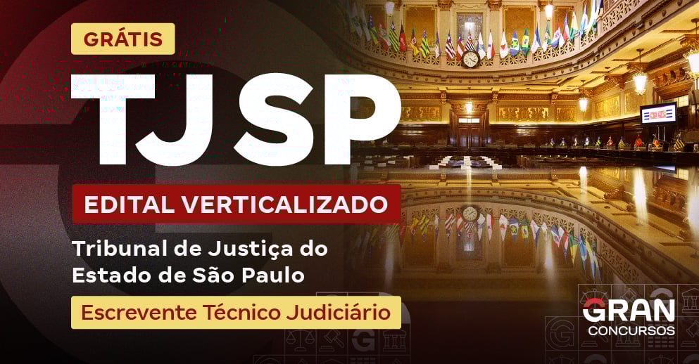 Banner do TJSP sobre o edital verticalizado.