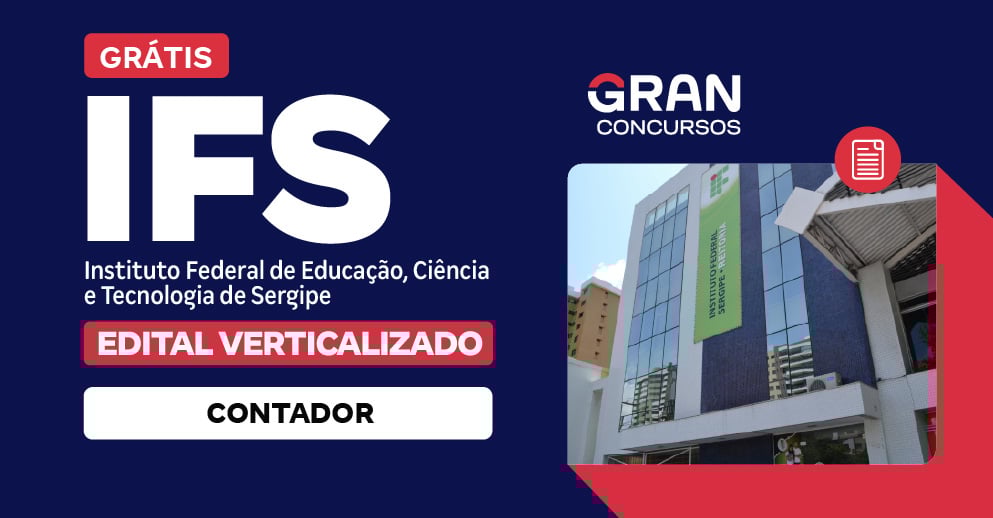 Edital Verticalizado - IFS - Contador - Pós-Edital 