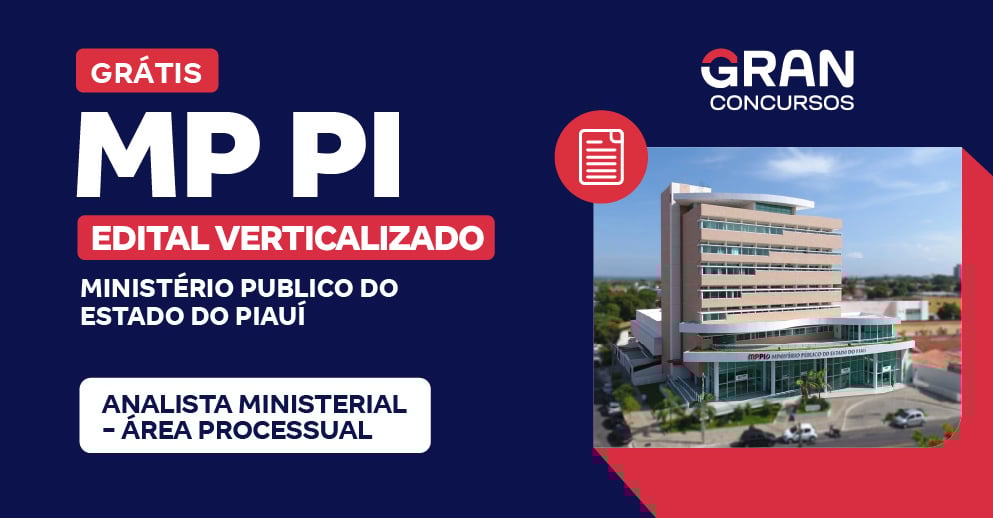Edital Verticalizado MP PI - Analista Ministerial - Área Processual