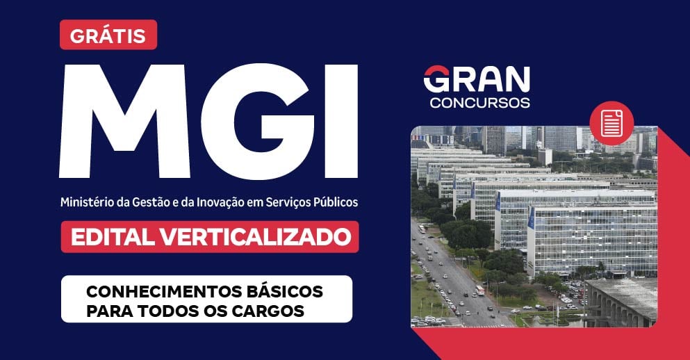 [Edital Verticalizado] MGI - Conhecimentos Básicos para Todos os Cargos - Pré Edital
