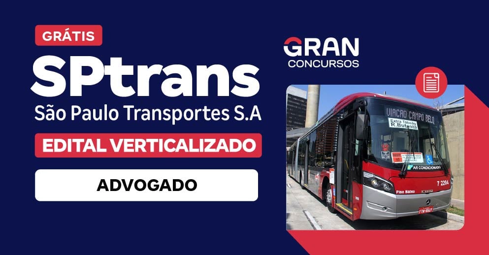 [Edital Verticalizado] SPtrans - Advogado - Pós Edital