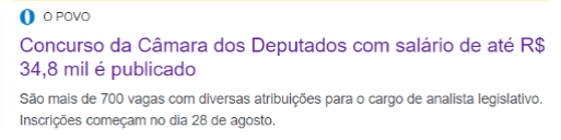 Print de noticia O povo