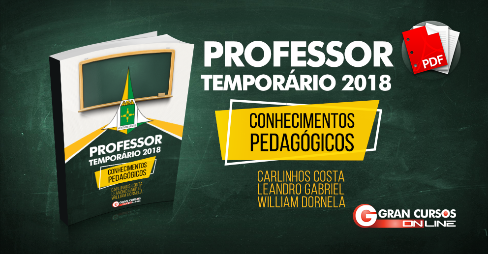 E-book Professor Temporário SEDF 2018 - Conhecimentos Pedagógicos