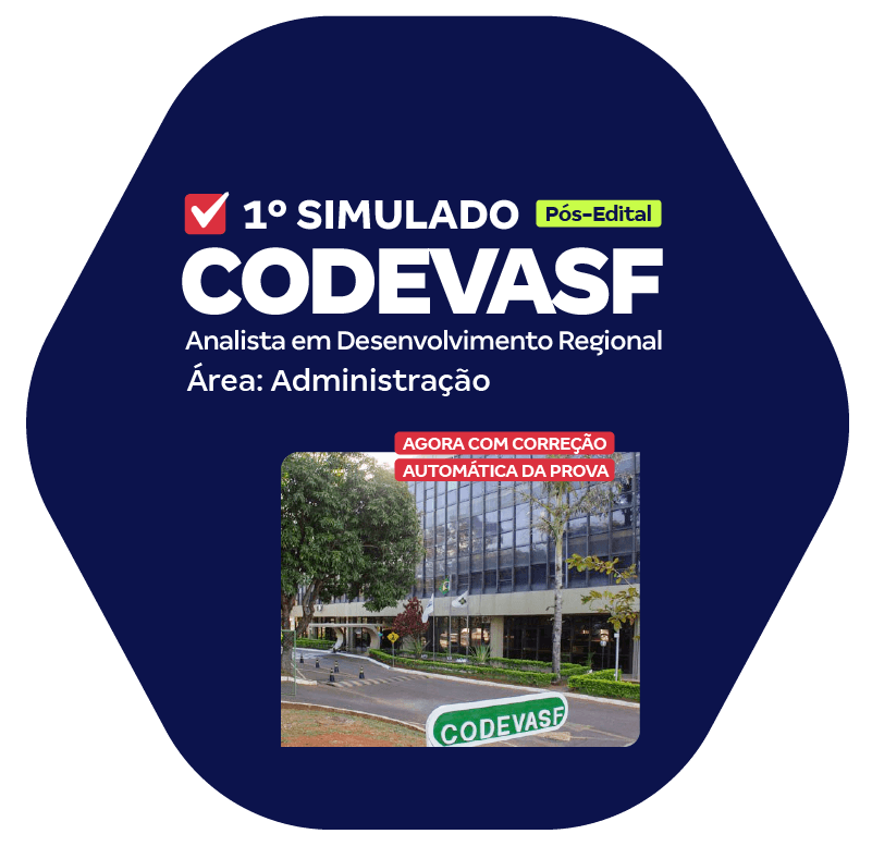 CODEVASF 1o Simulado Analista em Desenvolvimento Regional Área Administração Pós-edital LP-8