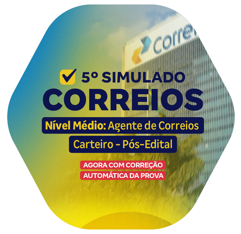 Correios 5o Simulado Nível Médio Agente de Correios - Carteiro Pós-Edital _PNG_800x776-8